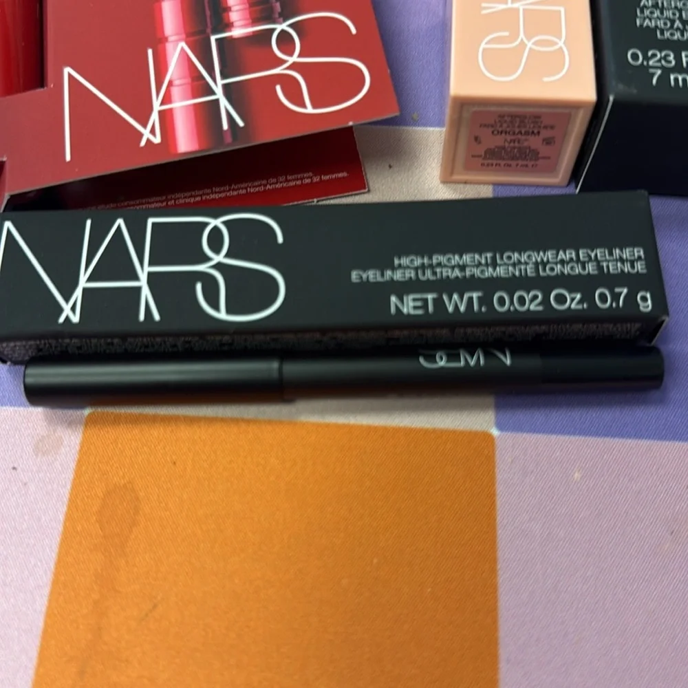 NARS Makeup Set  Orgasm Afterglow liquid blush Black Eyeliner & Climax mascara